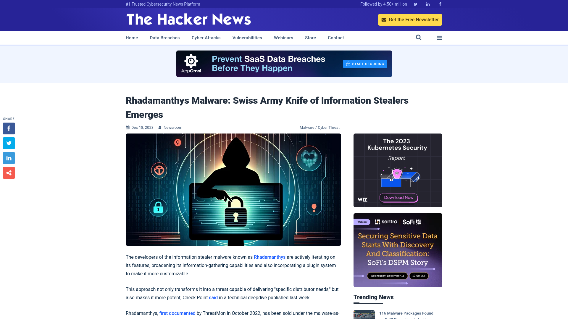 Rhadamanthys Malware: Swiss Army Knife of Information Stealers Emerges