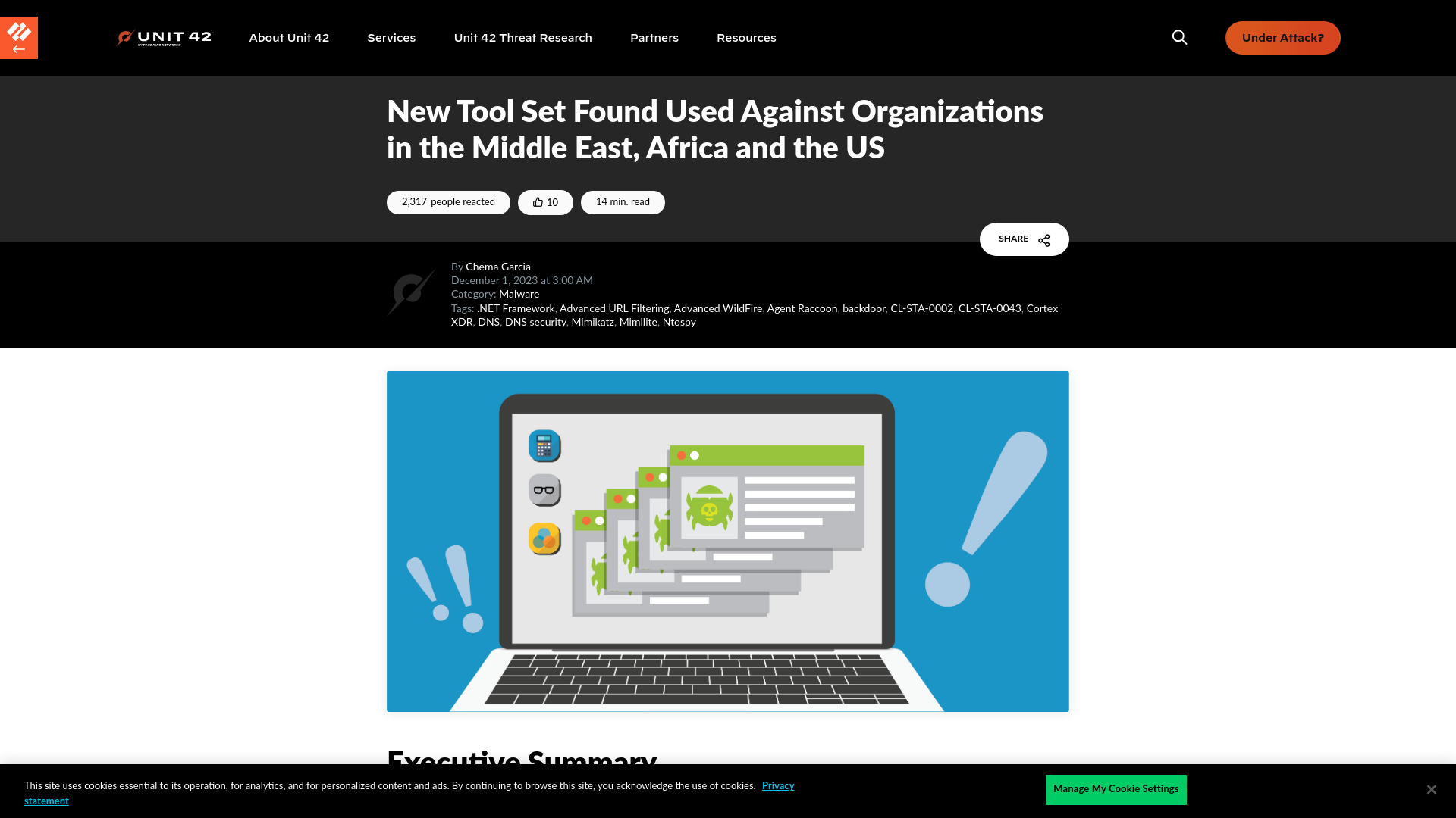 New Tool Set Found Used Against Organizations in the Middle East, Africa and the US