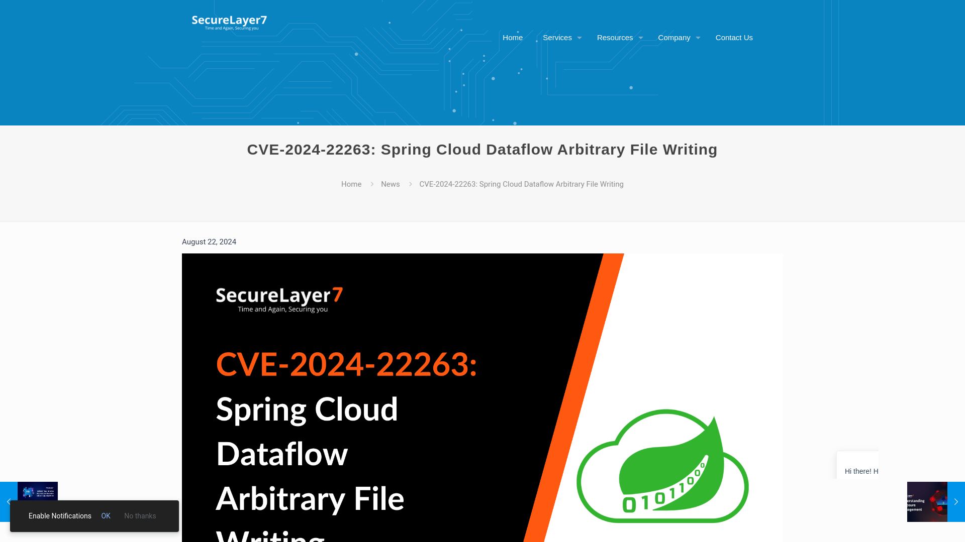 CVE-2024-22263: Spring Cloud Dataflow Arbitrary File Writing - Penetration Testing and CyberSecurity Solution - SecureLayer7