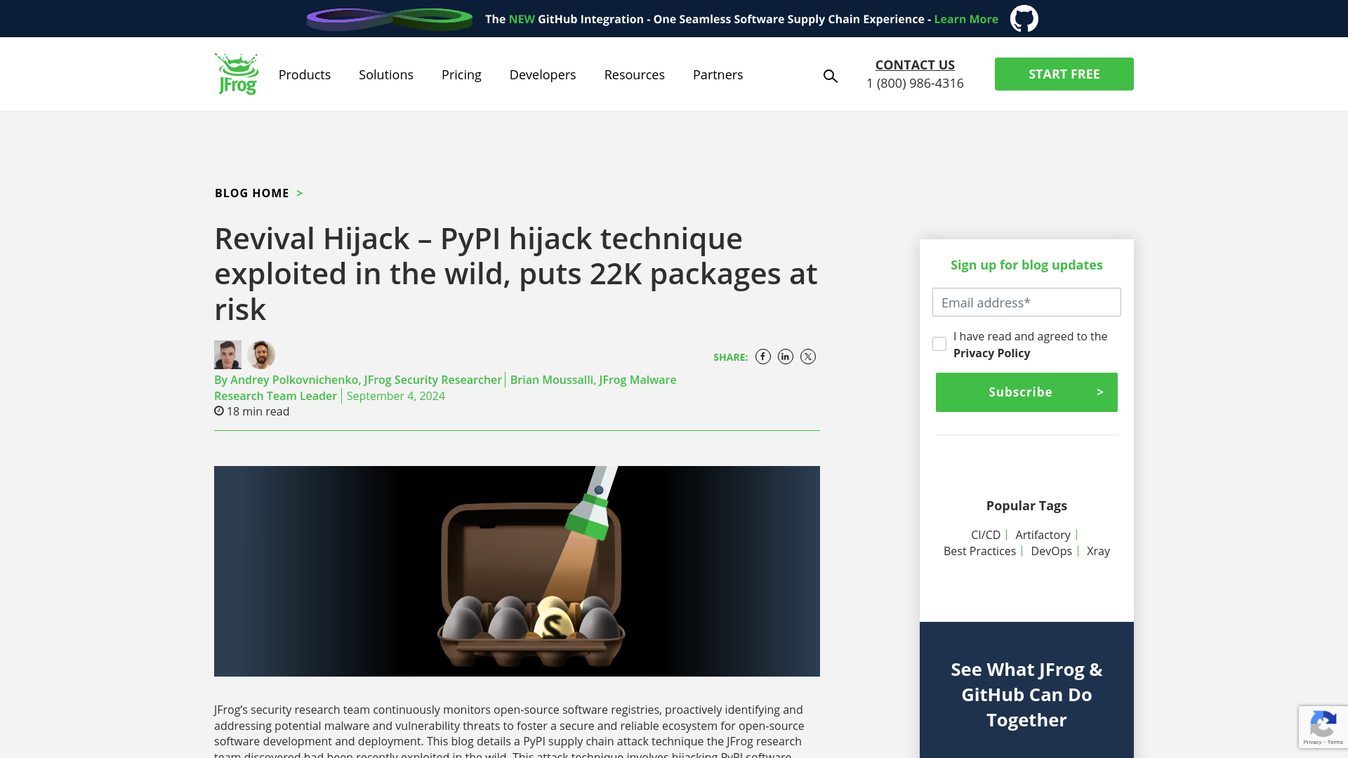 Revival Hijack - PyPI hijack technique exploited in the wild, puts 22K packages at risk | JFrog