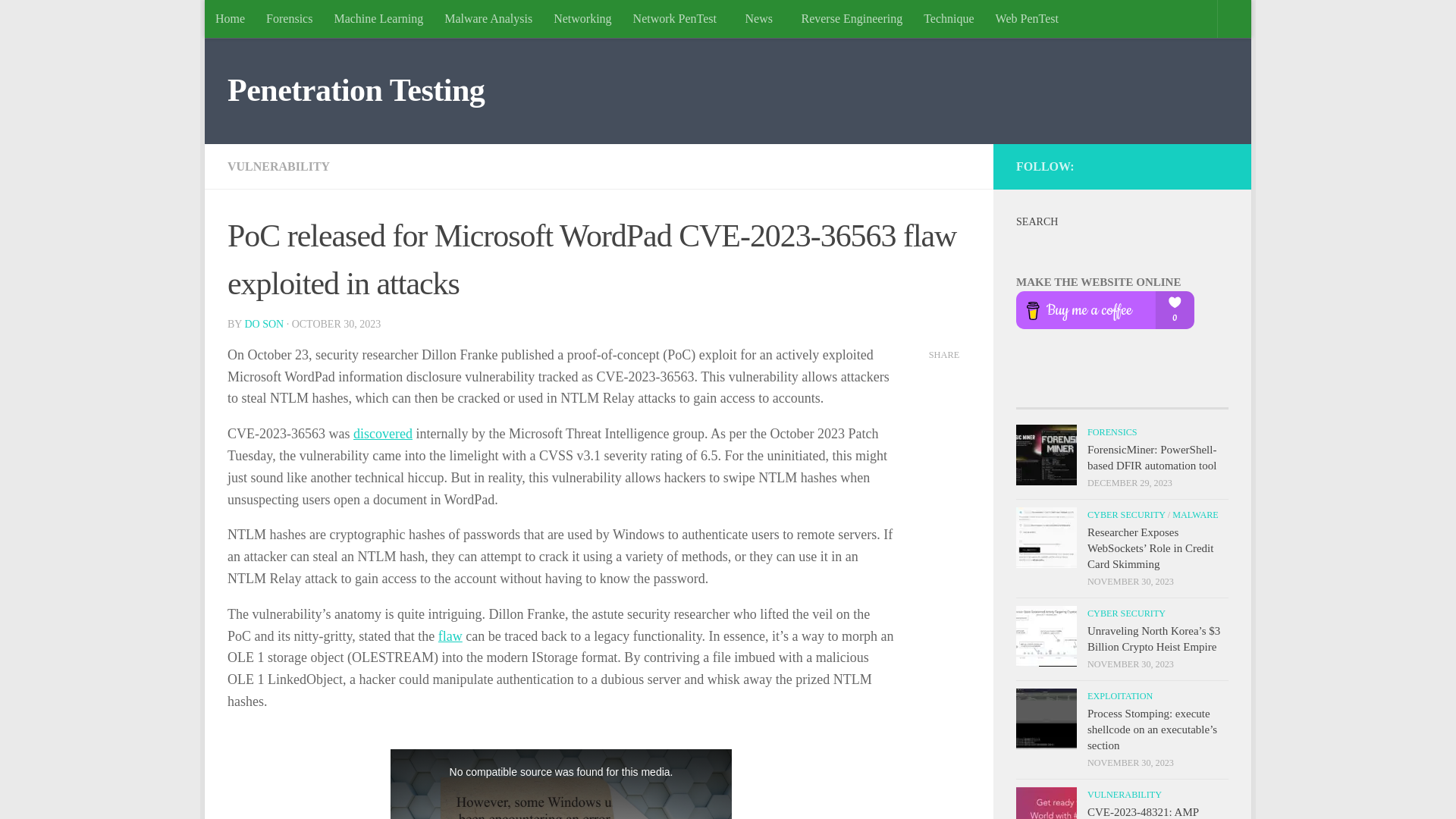 PoC released for Microsoft WordPad CVE-2023-36563 flaw exploited in attacks