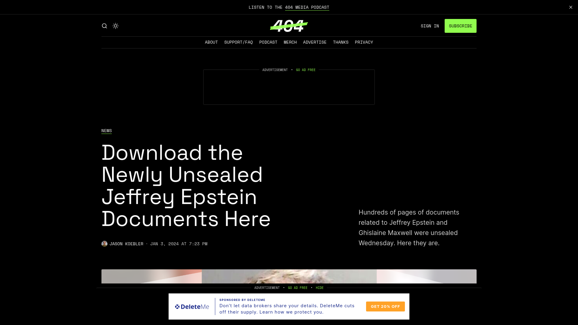 Download the Newly Unsealed Jeffrey Epstein Documents Here