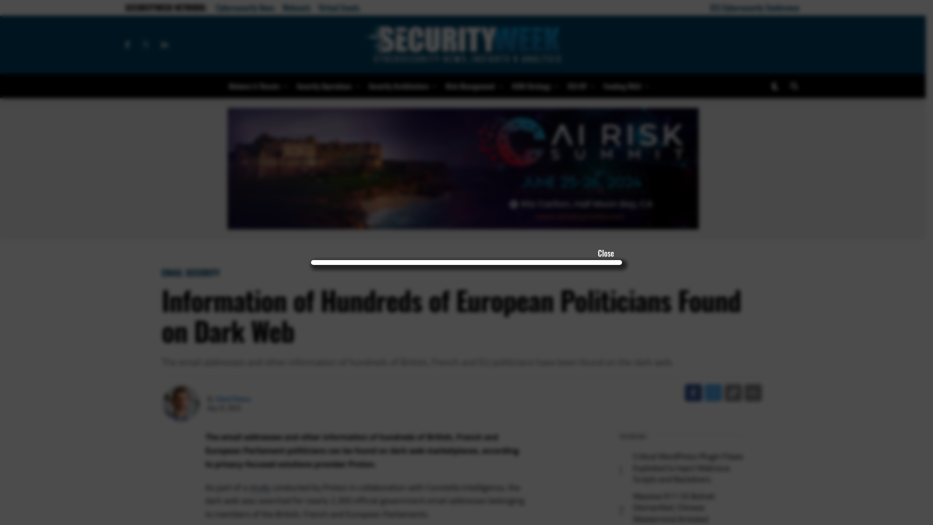 Information of Hundreds of European Politicians Found on Dark Web - SecurityWeek