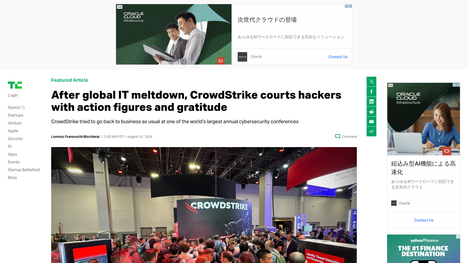 After global IT meltdown, CrowdStrike courts hackers with action figures and gratitude | TechCrunch