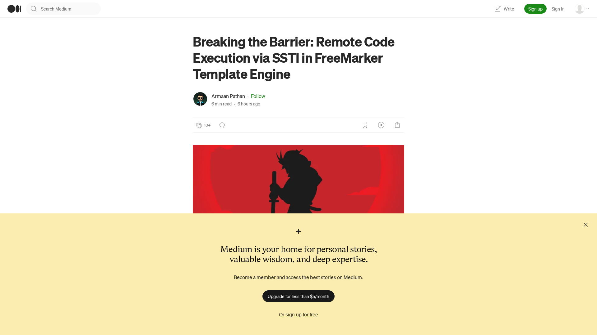 Breaking the Barrier: Remote Code Execution via SSTI in FreeMarker Template Engine | by Armaan Pathan | Jul, 2023 | Medium