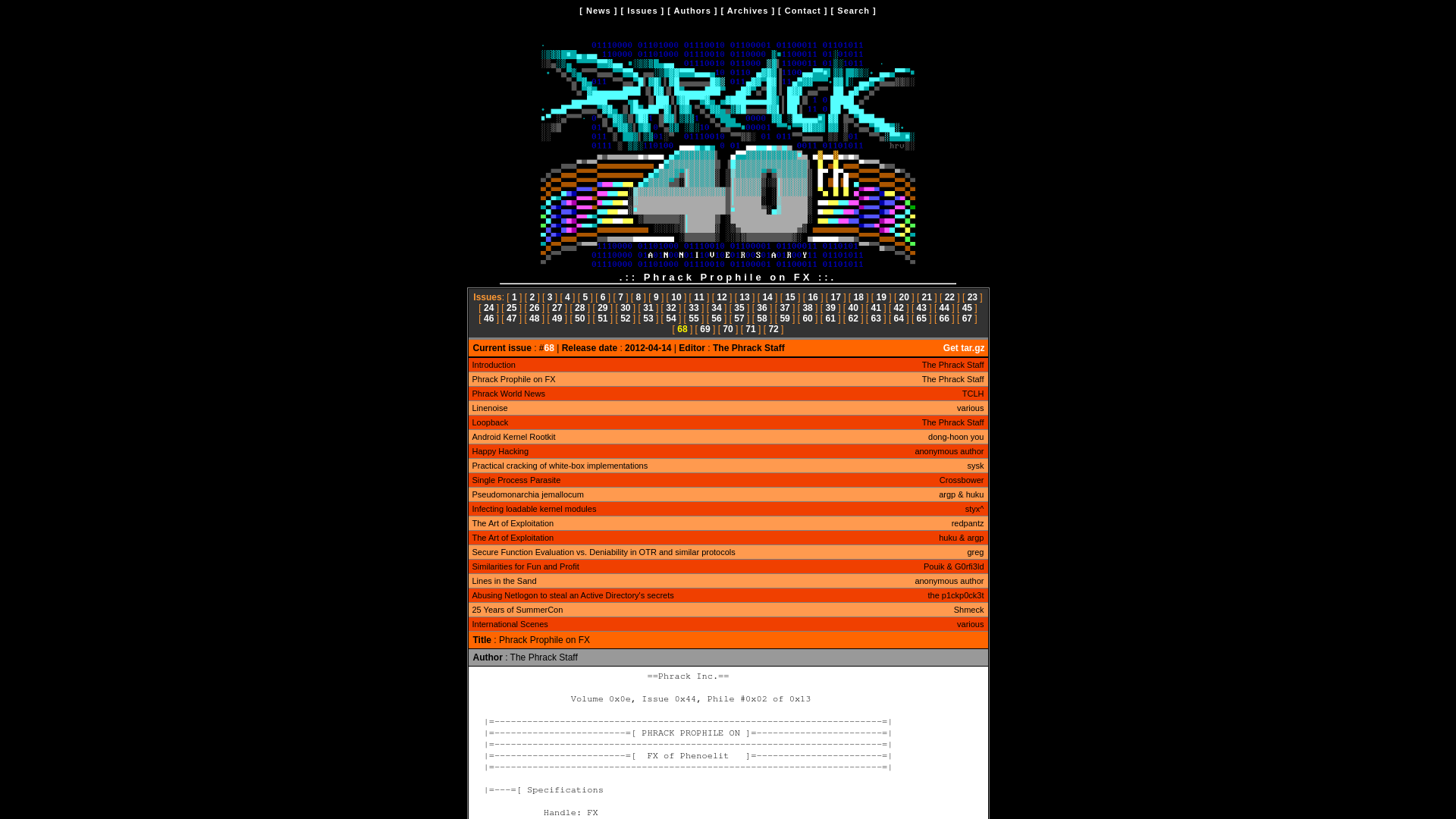 .:: Phrack Magazine ::.