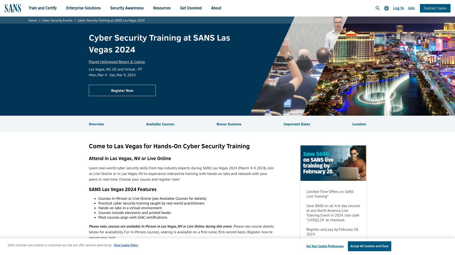 SANS Las Vegas 2024 | Cyber Security Training