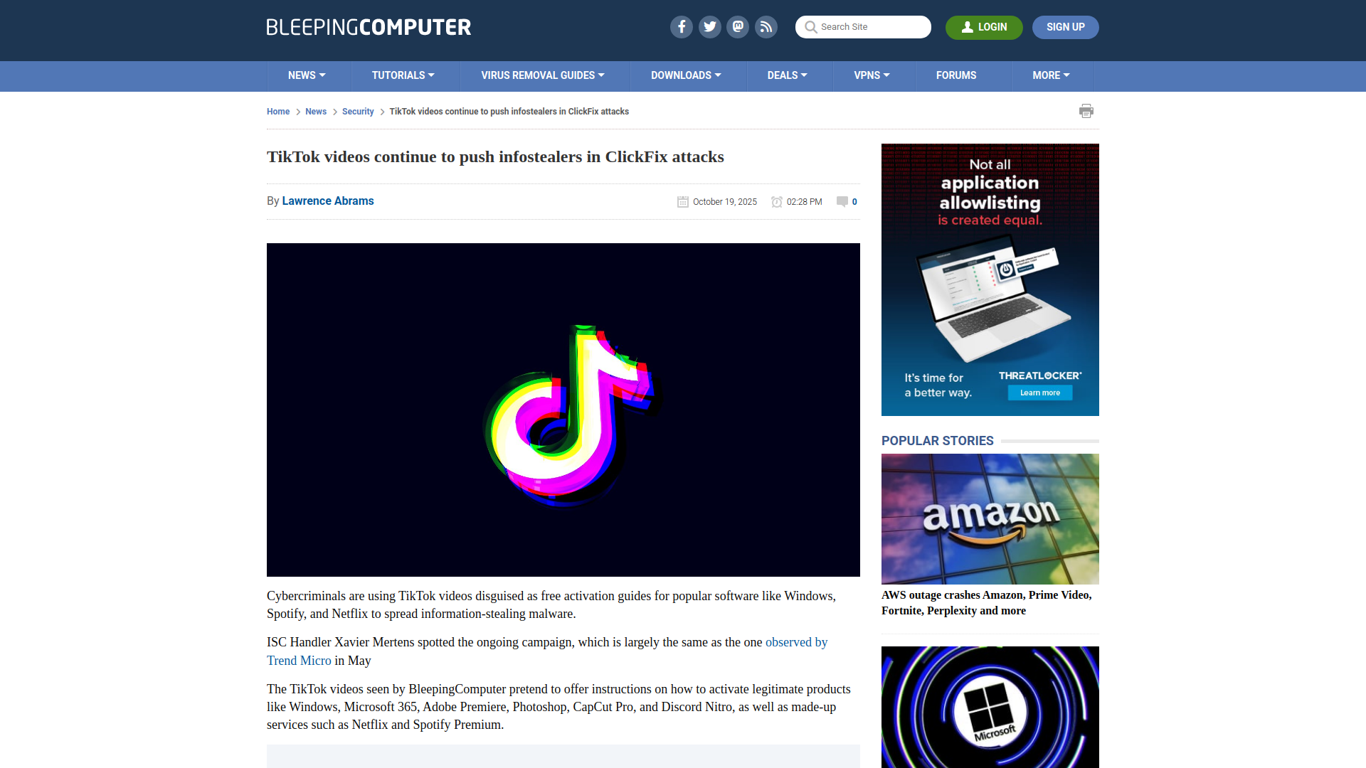 TikTok videos continue to push infostealers in ClickFix attacks