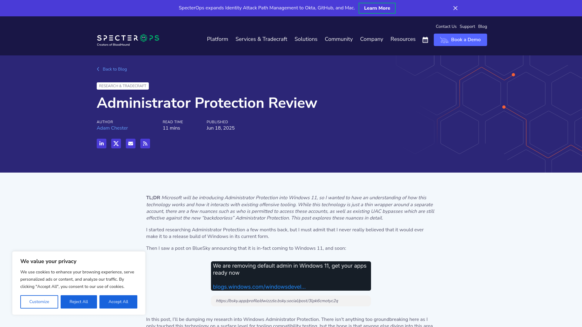 Administrator Protection Review - SpecterOps