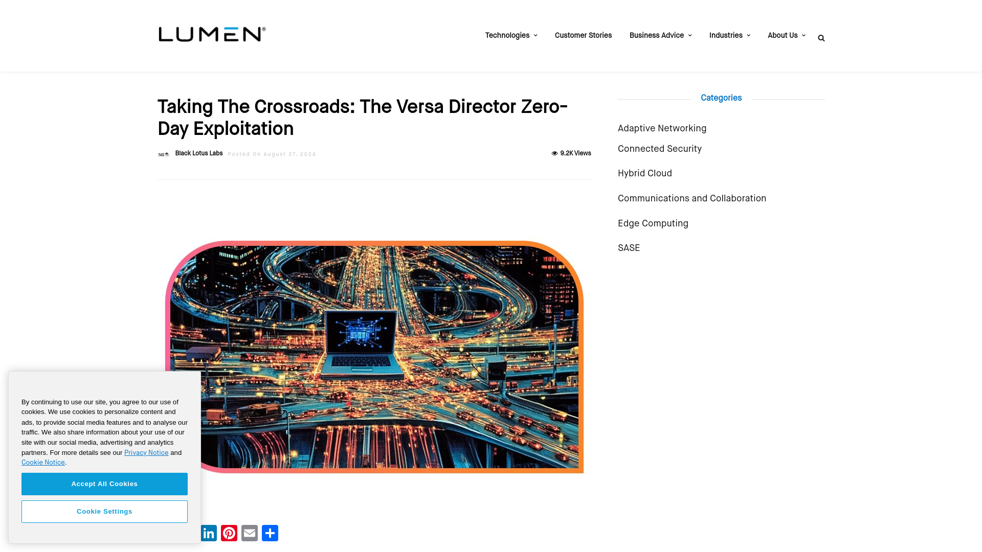 Taking the Crossroads: The Versa Director Zero-Day Exploitation - Lumen