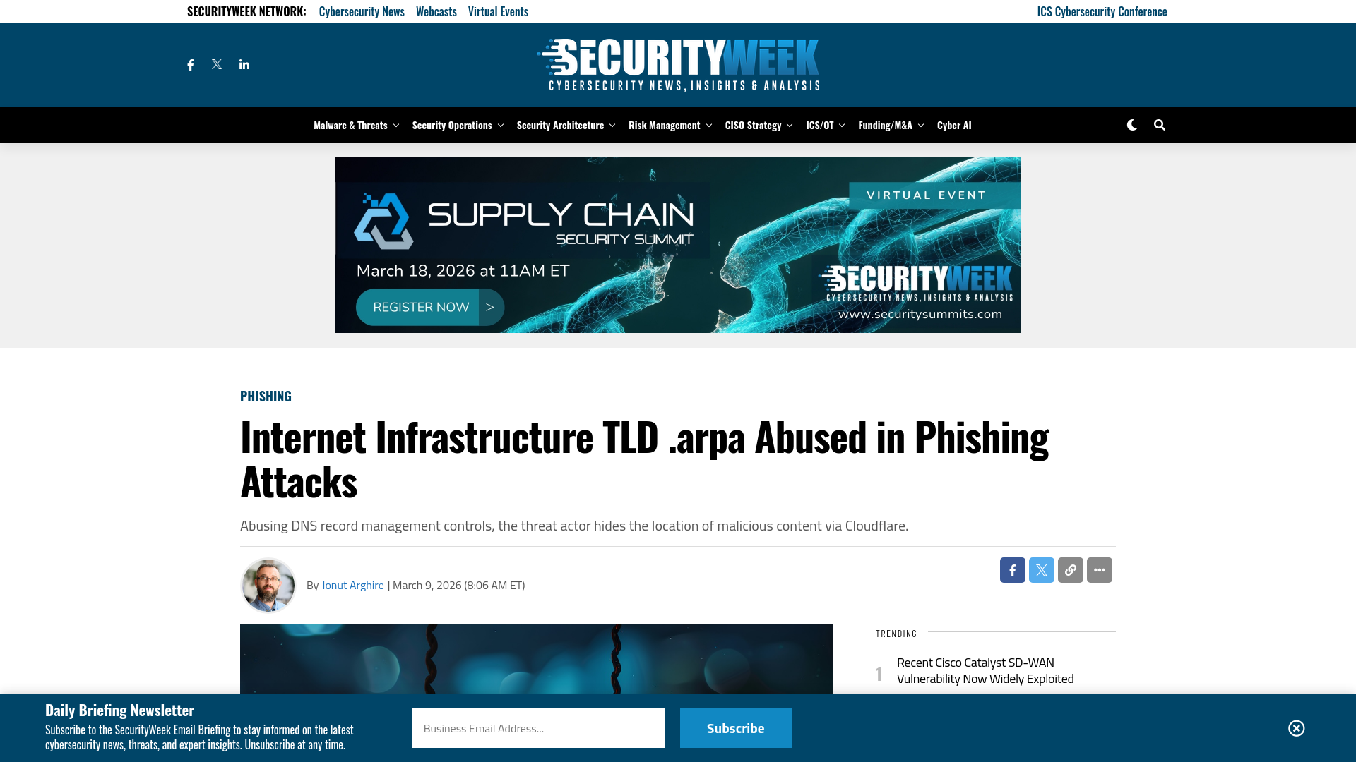 Internet Infrastructure TLD .arpa Abused in Phishing Attacks - SecurityWeek