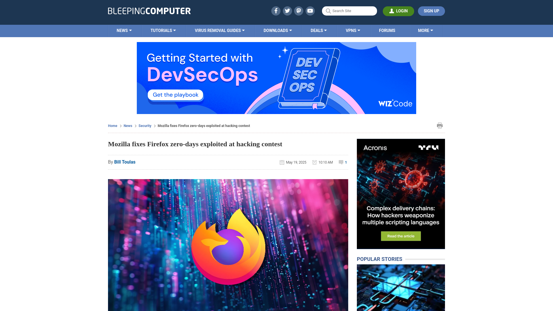 Mozilla fixes Firefox zero-days exploited at hacking contest
