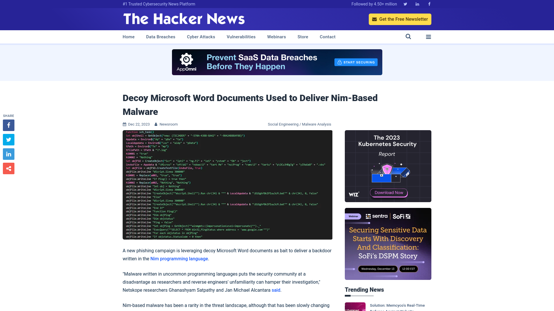 Decoy Microsoft Word Documents Used to Deliver Nim-Based Malware