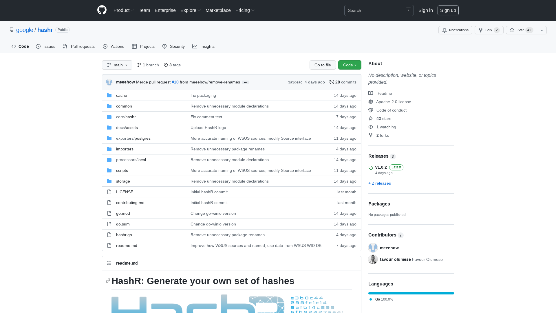 GitHub - google/hashr