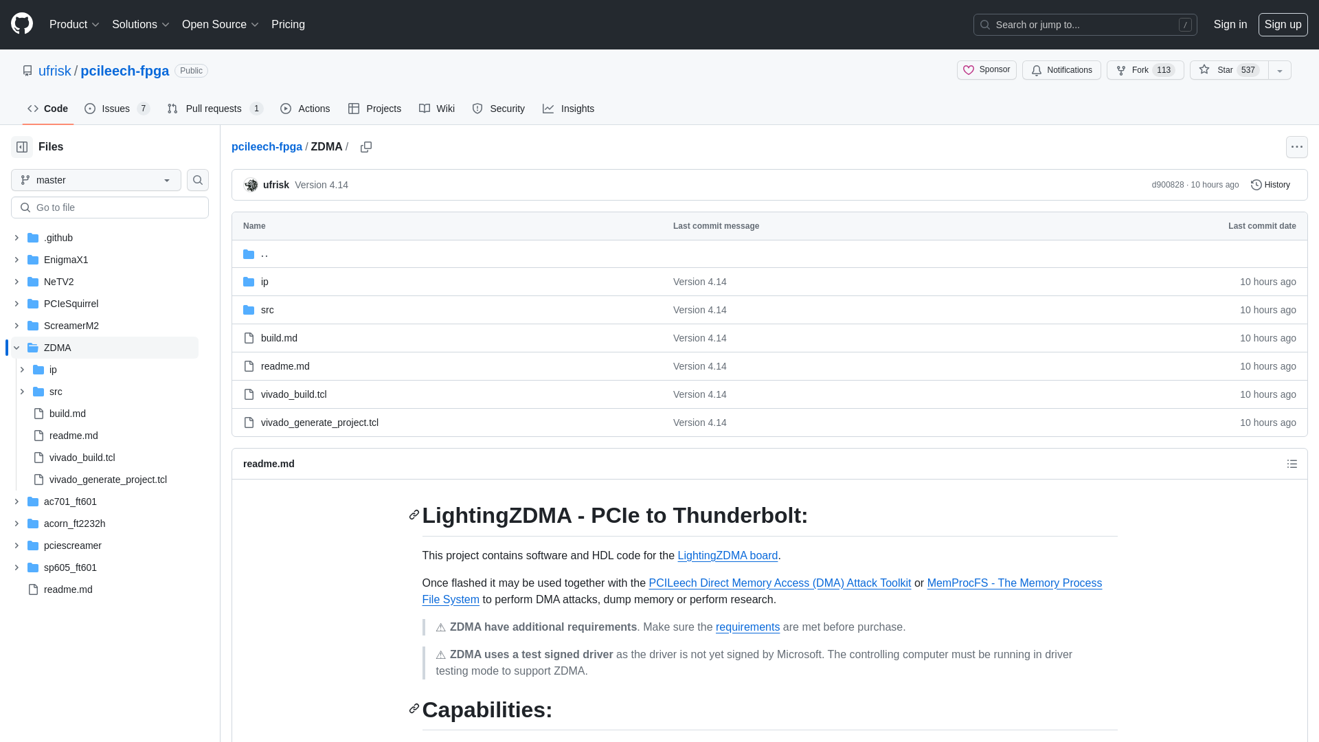 pcileech-fpga/ZDMA at master · ufrisk/pcileech-fpga · GitHub