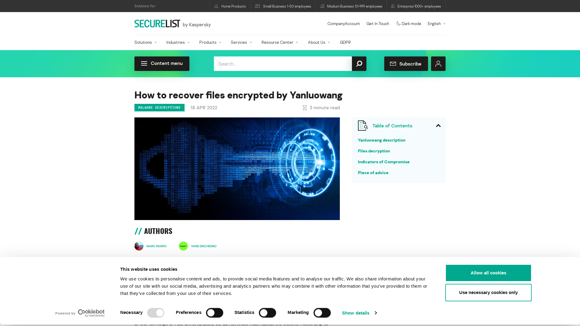 How to recover files encrypted by Yanluowang | Securelist