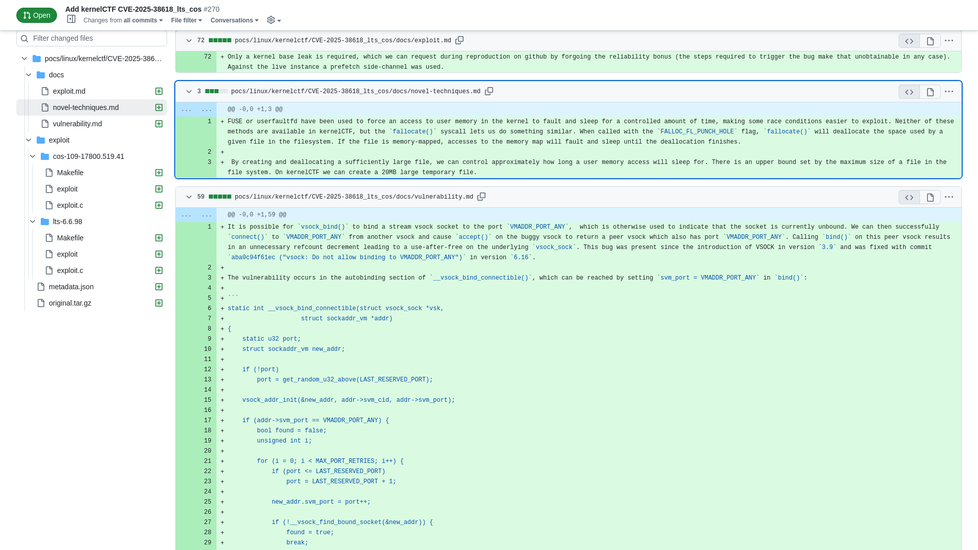 Add kernelCTF CVE-2025-38618_lts_cos by hexfoureight · Pull Request #270 · google/security-research · GitHub