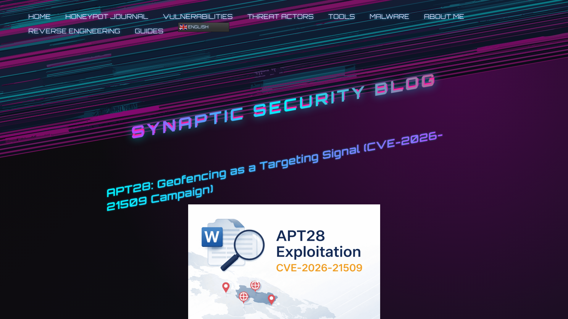 APT28: Geofencing as a Targeting Signal (CVE-2026-21509 Campaign) - Synaptic Security Blog