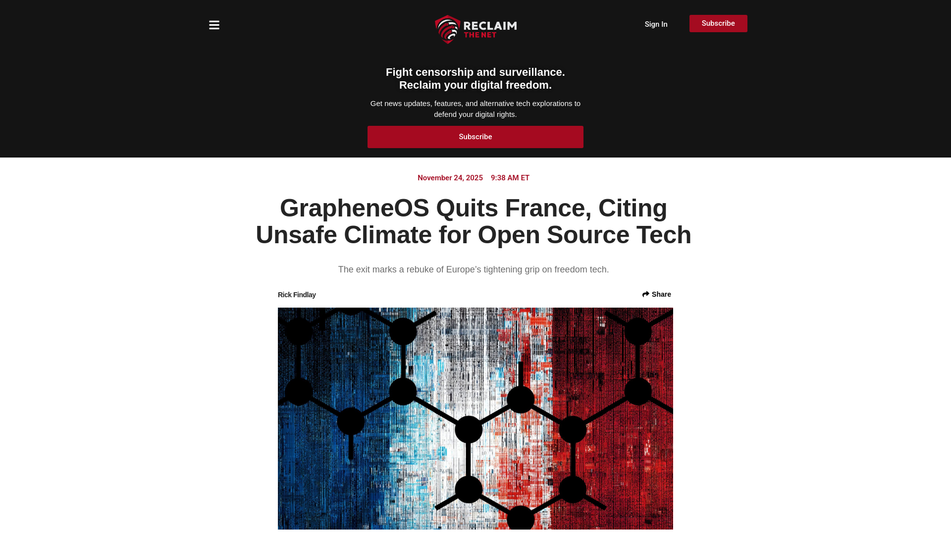 GrapheneOS Quits France