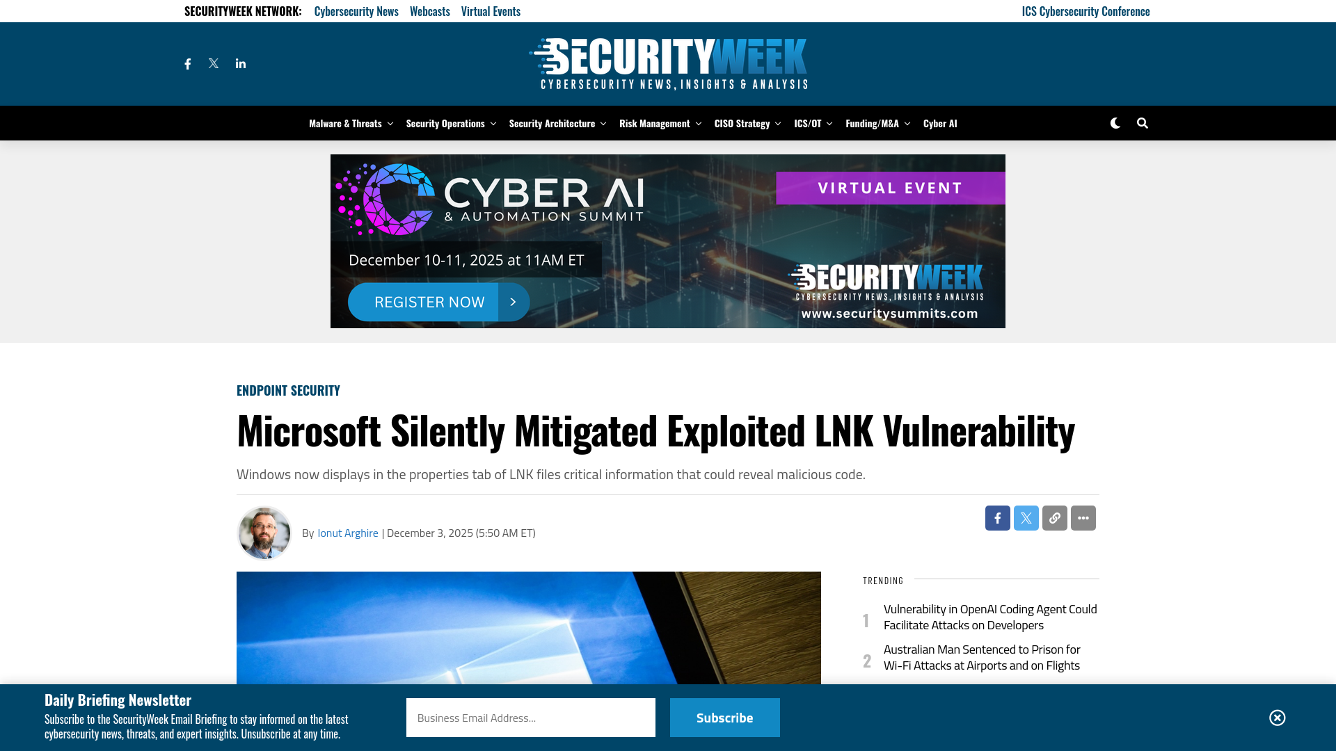 Microsoft Silently Mitigated Exploited LNK Vulnerability - SecurityWeek