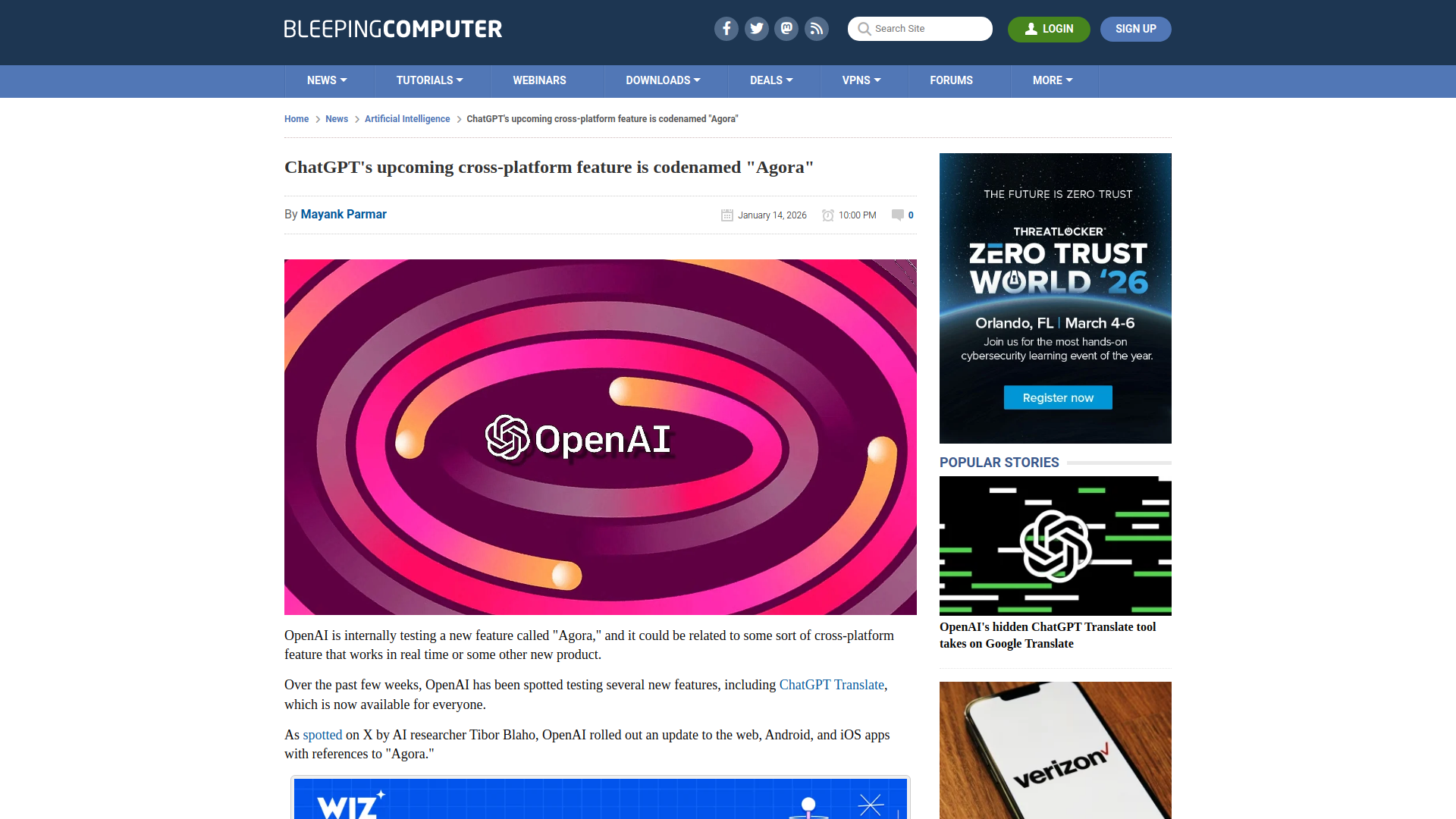 ChatGPT's upcoming cross-platform feature is codenamed "Agora"