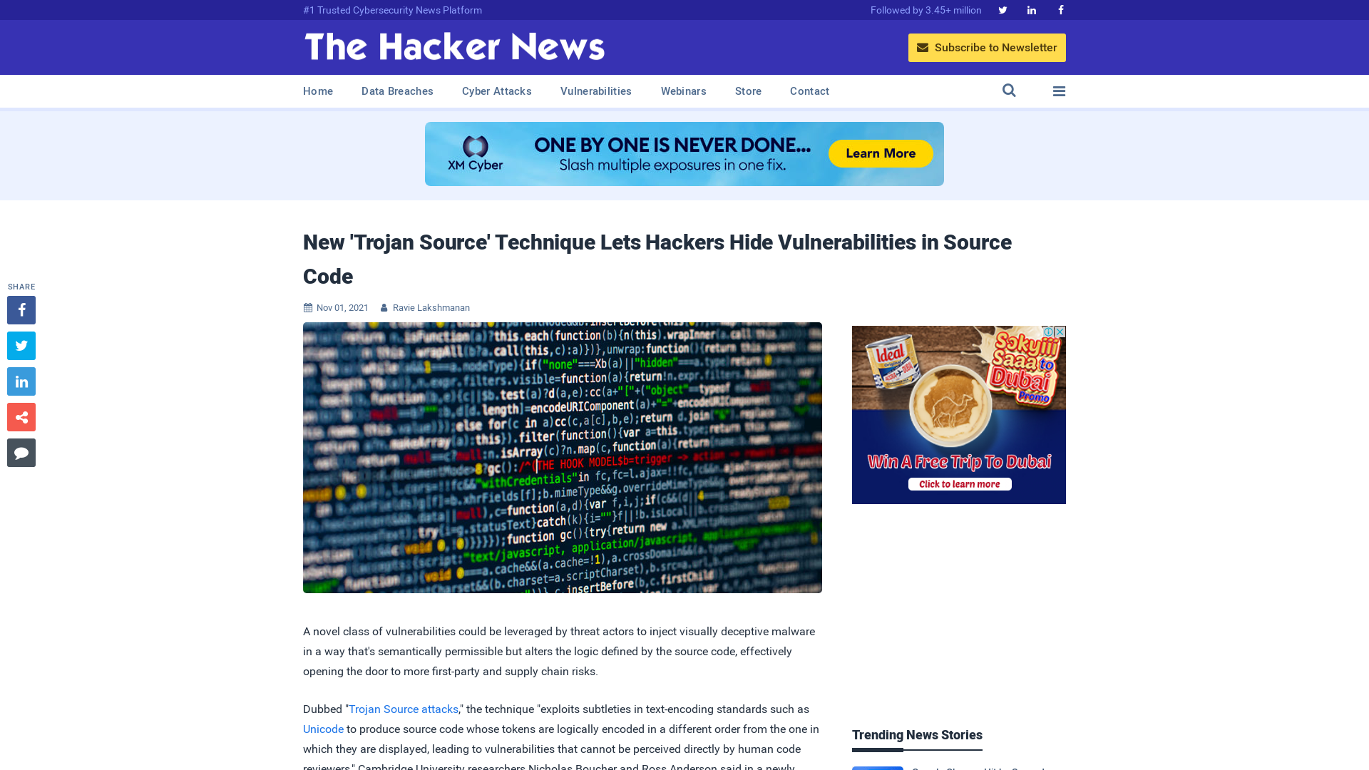 New 'Trojan Source' Technique Lets Hackers Hide Vulnerabilities in Source Code
