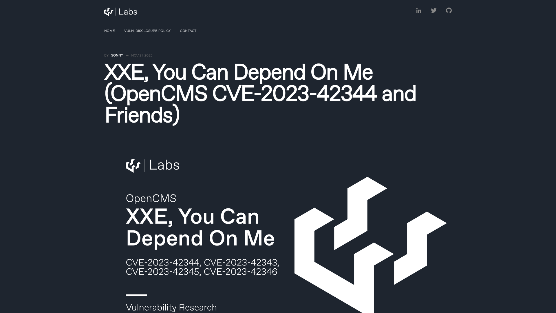 XXE, You Can Depend On Me (OpenCMS CVE-2023-42344 and Friends)