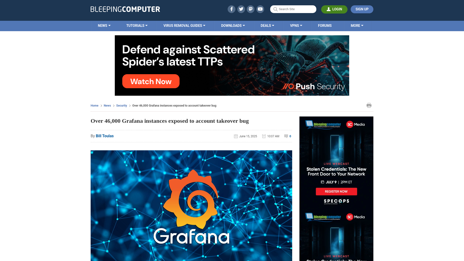 Over 46,000 Grafana instances exposed to account takeover bug