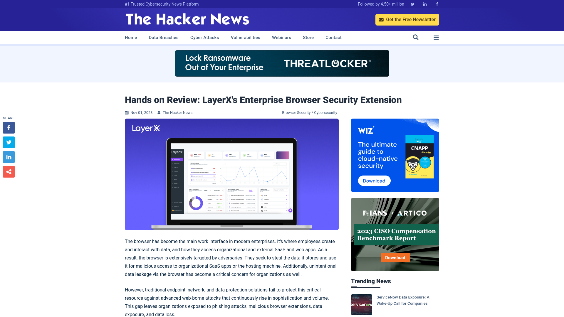 Hands on Review: LayerX's Enterprise Browser Security Extension