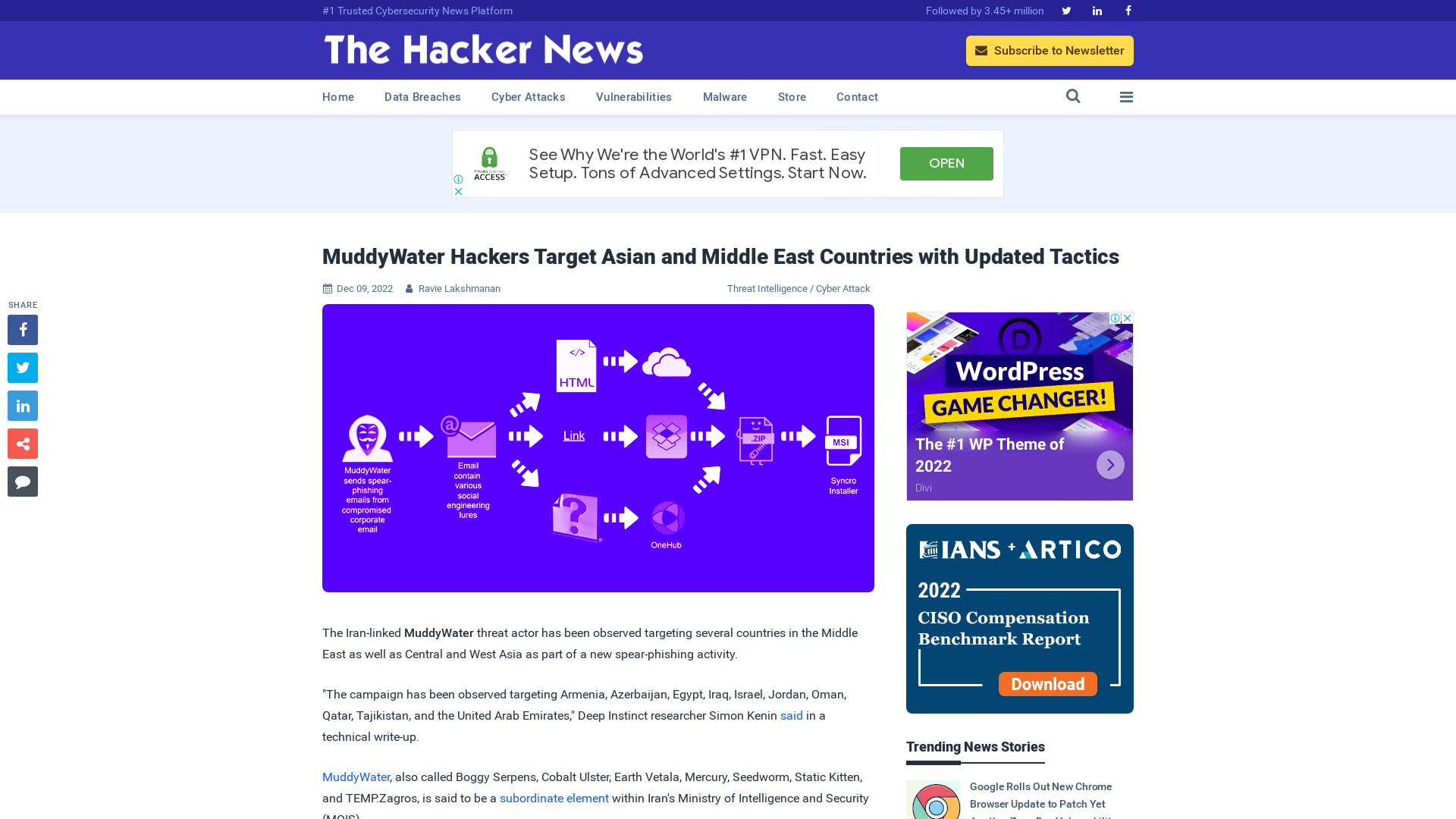MuddyWater Hackers Target Asian and Middle East Countries with Updated Tactics