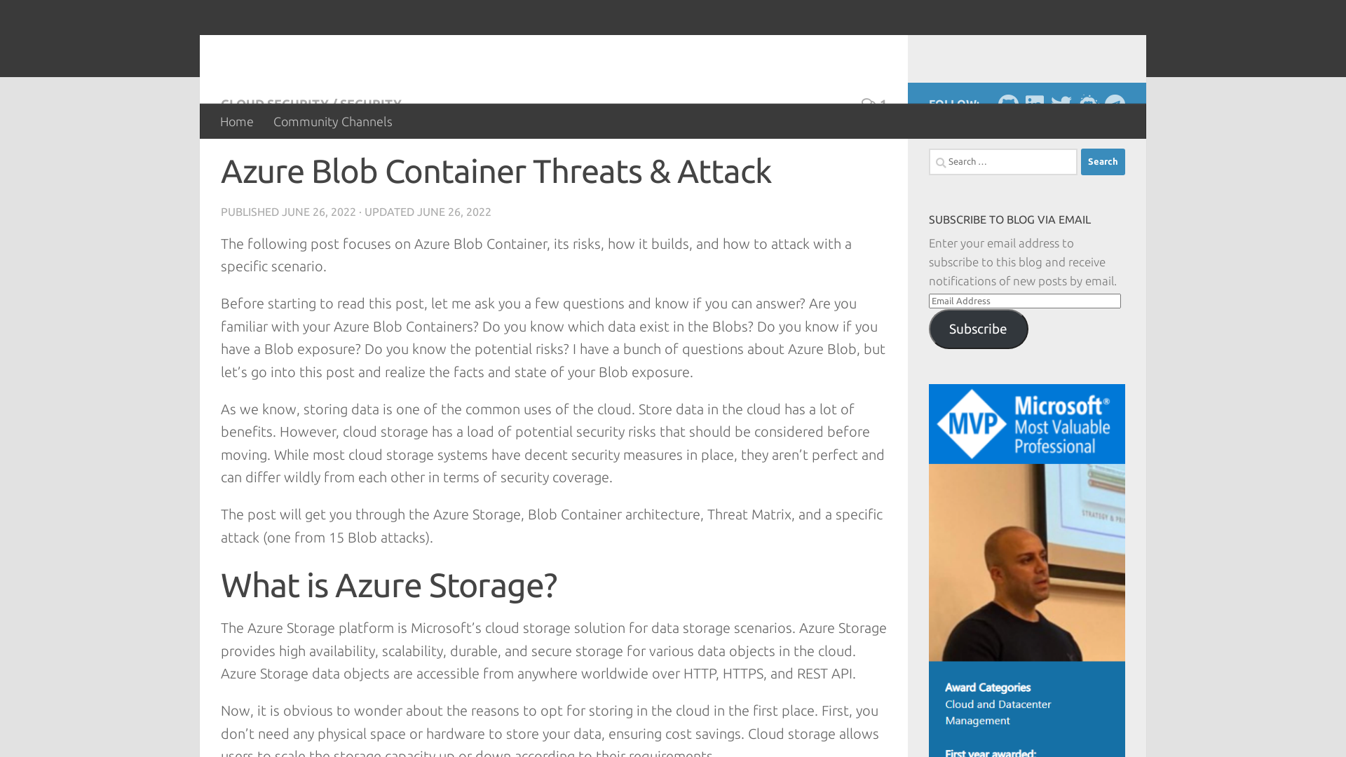 Azure Blob Container Threats & Attack