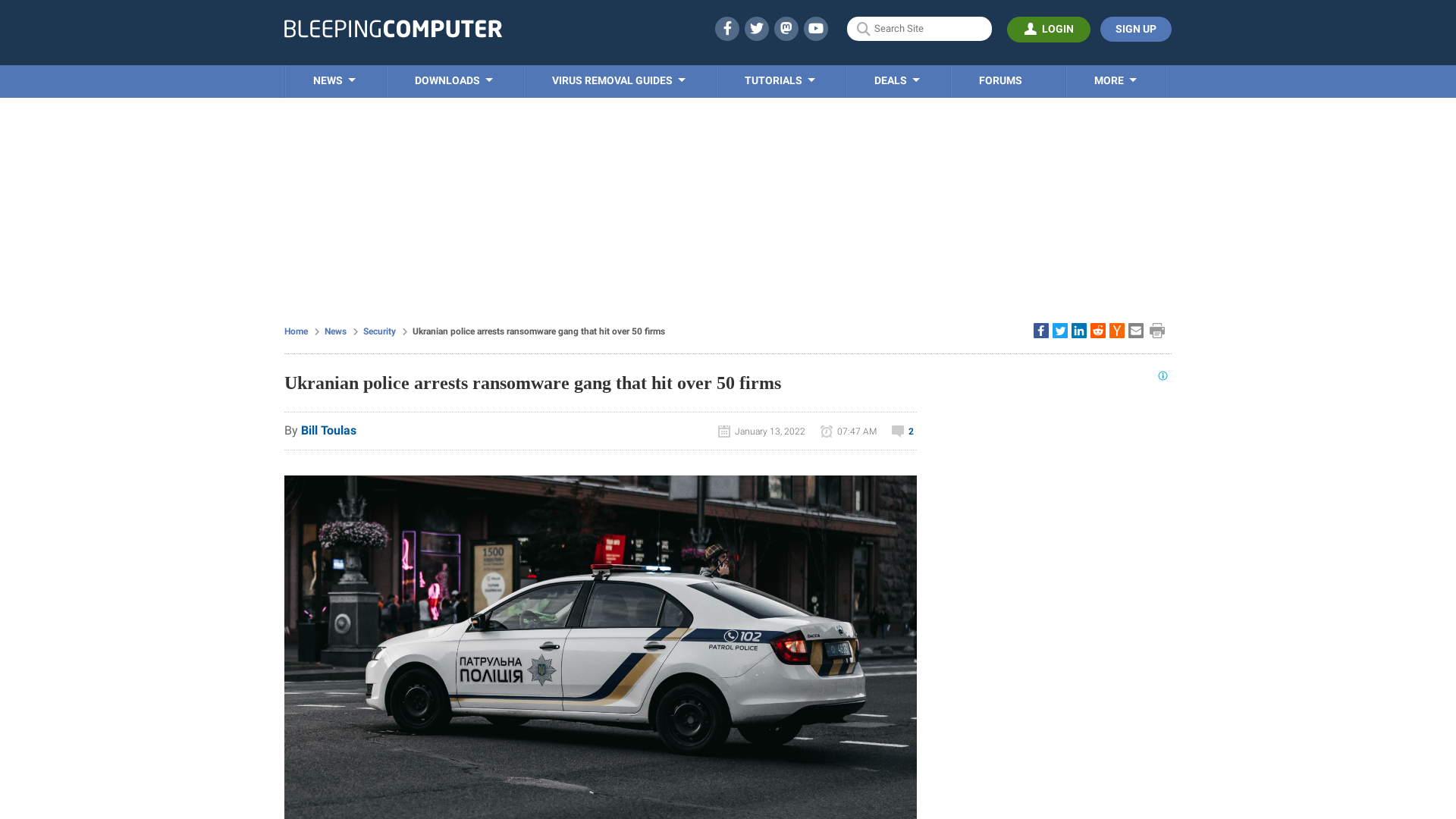 Ukranian police arrests ransomware gang that hit over 50 firms