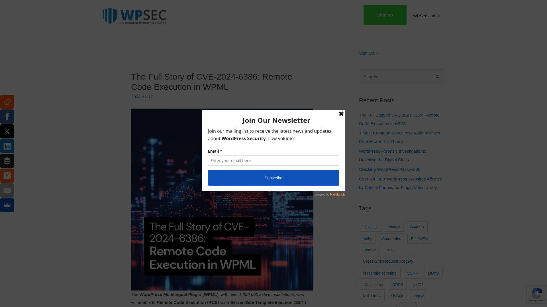 The Full Story of CVE-2024-6386: Remote Code Execution in WPML - WPSec