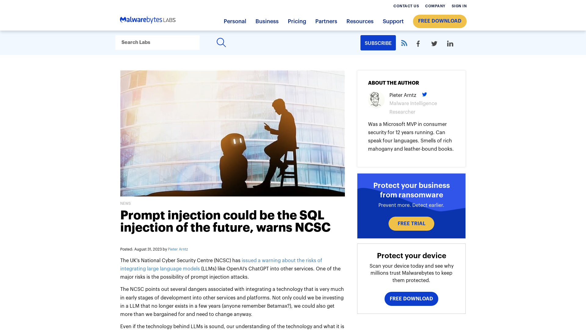 Prompt injection could be the SQL injection of the future, warns NCSC