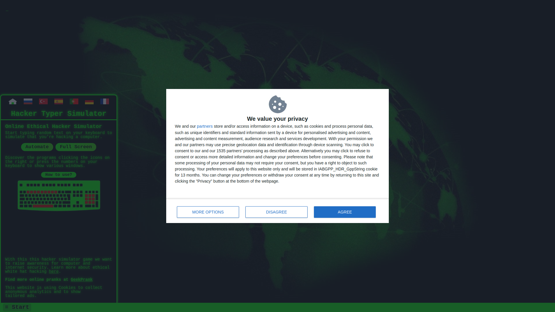 Hacker Typer Simulator | GeekPrank