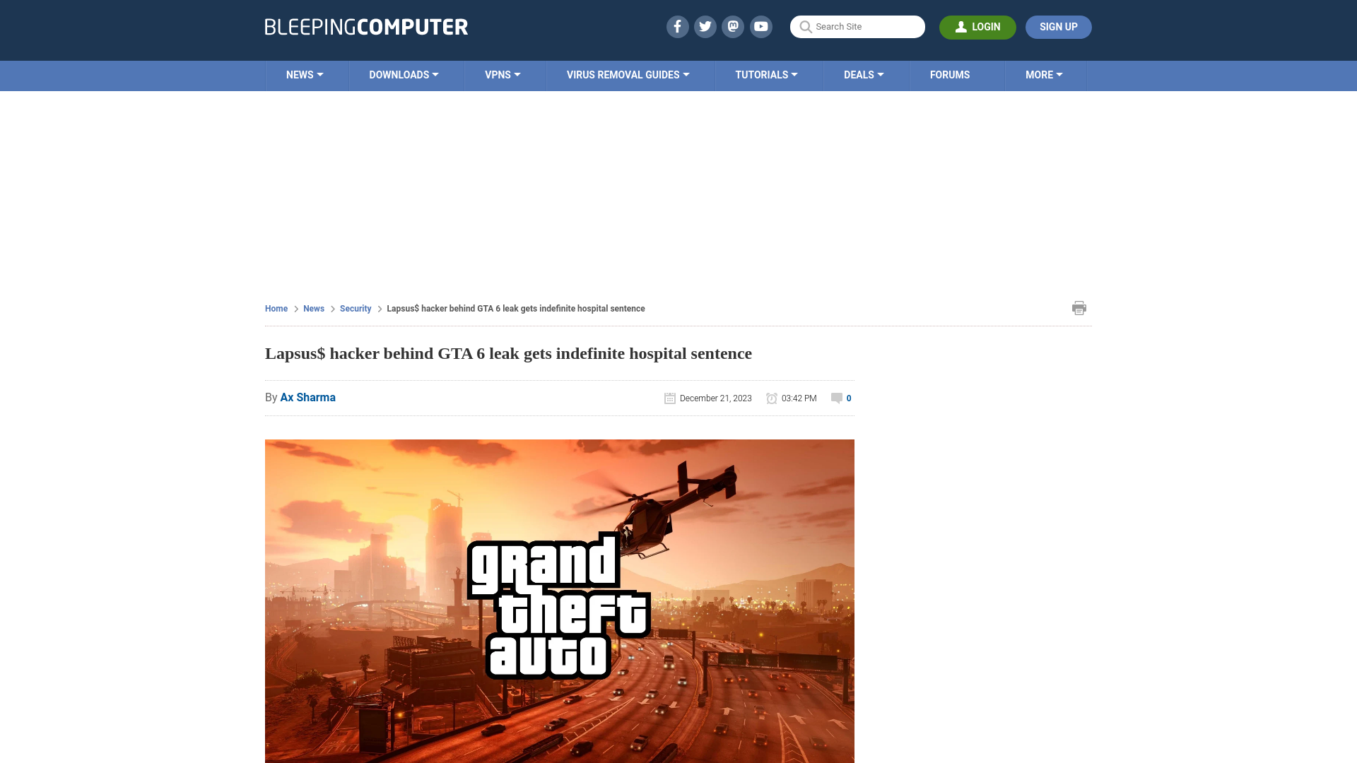 Lapsus$ hacker behind GTA 6 leak gets indefinite hospital sentence