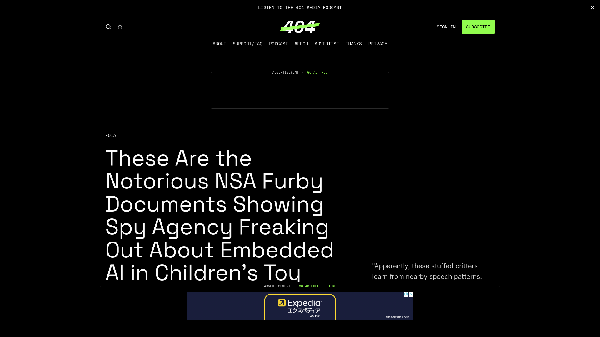 These Are the Notorious NSA Furby Documents Showing Spy Agency Freaking Out About Embedded AI in Children's Toy