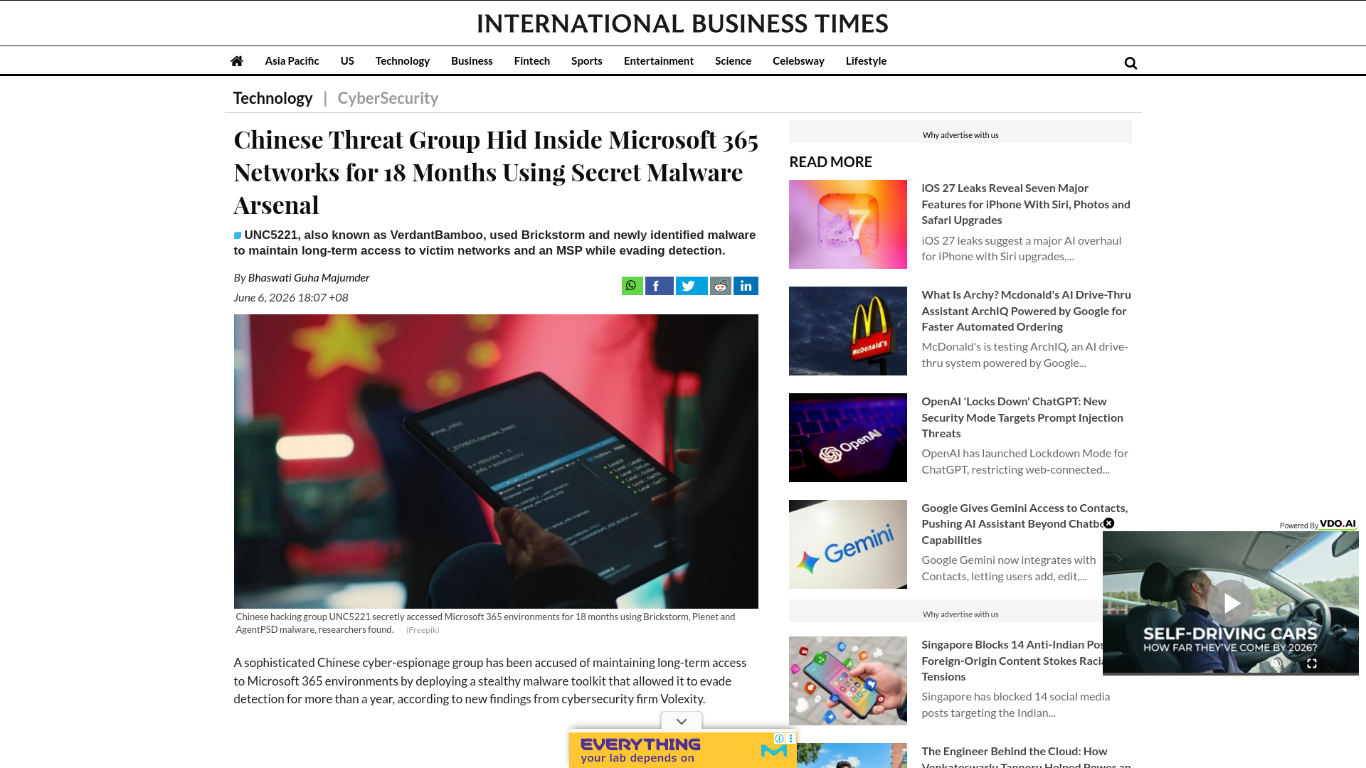 Chinese Threat Group Hid Inside Microsoft 365 Networks for 18 ...
