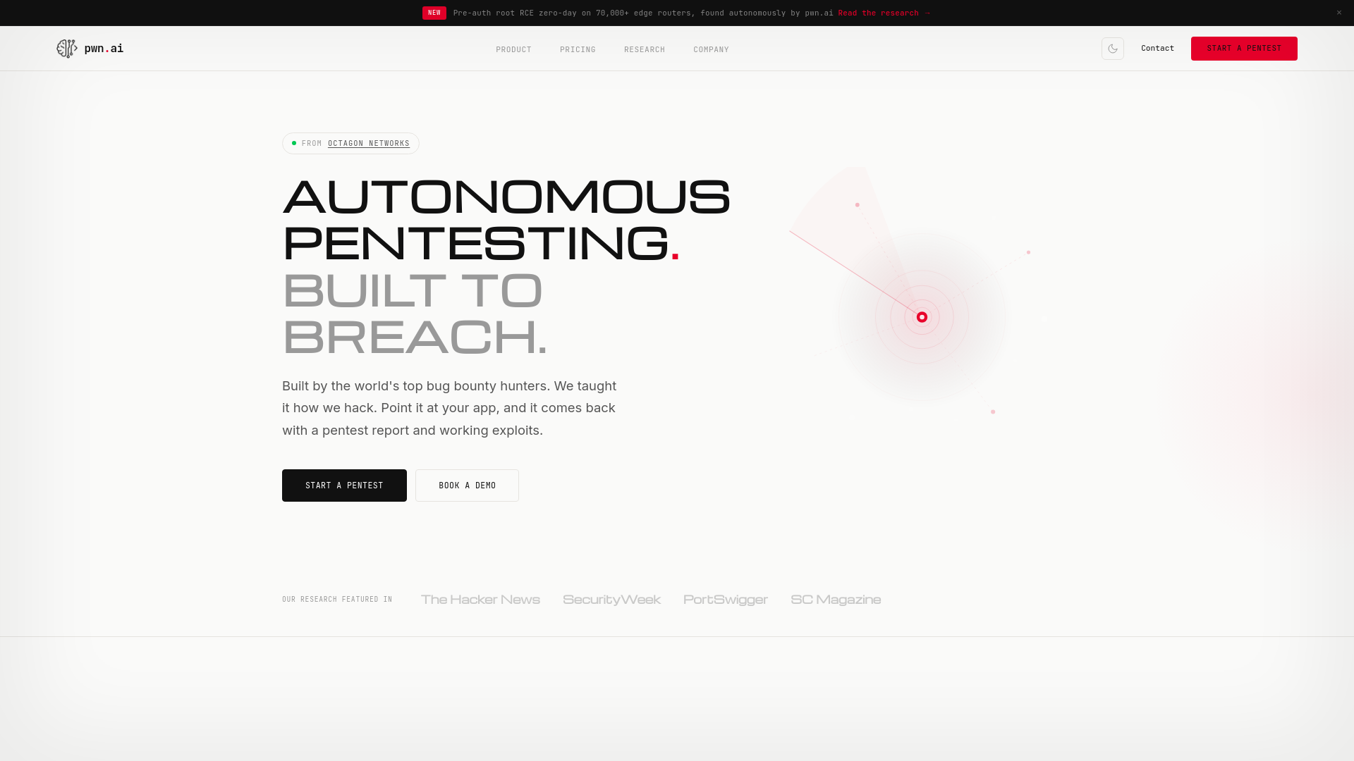 pwn.ai | Autonomous Penetration Testing Platform | AI Pentest with Exploit Proof