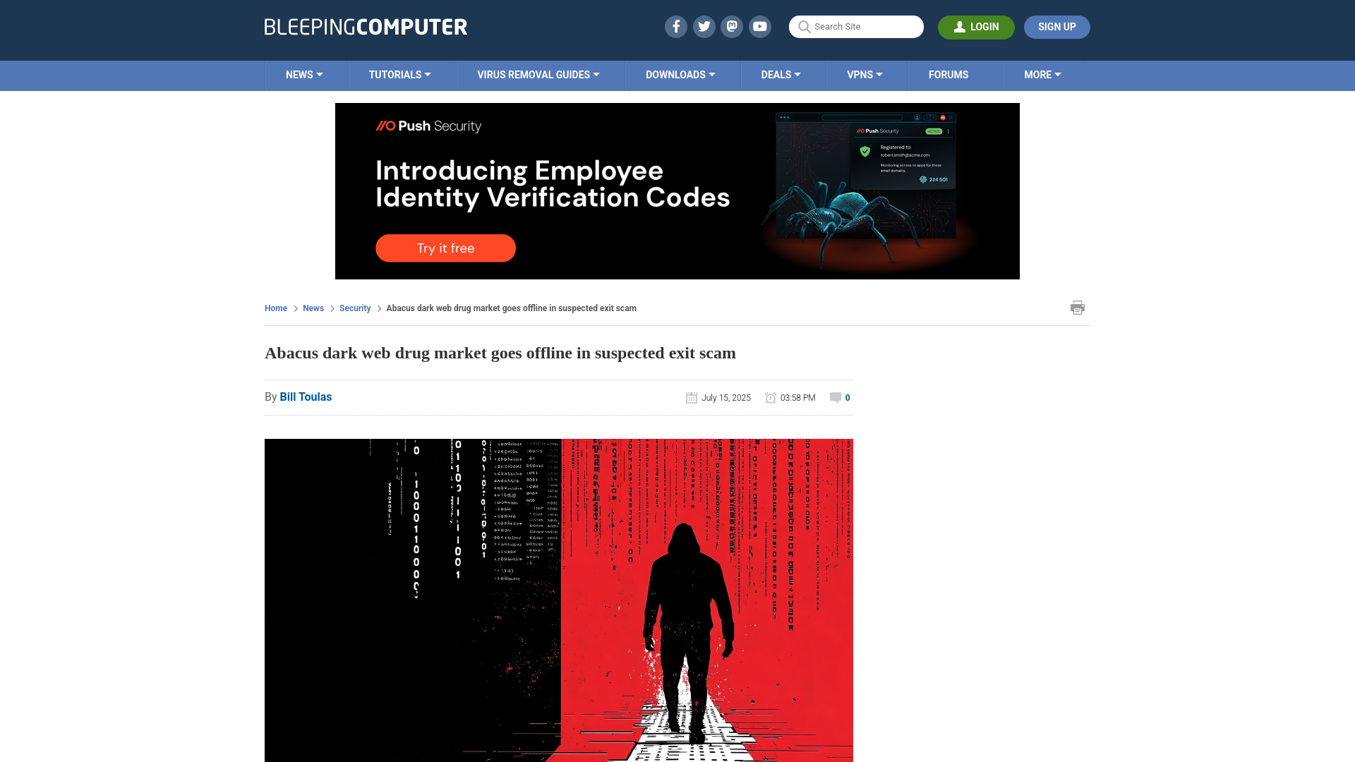 Abacus dark web drug market goes offline in suspected exit scam