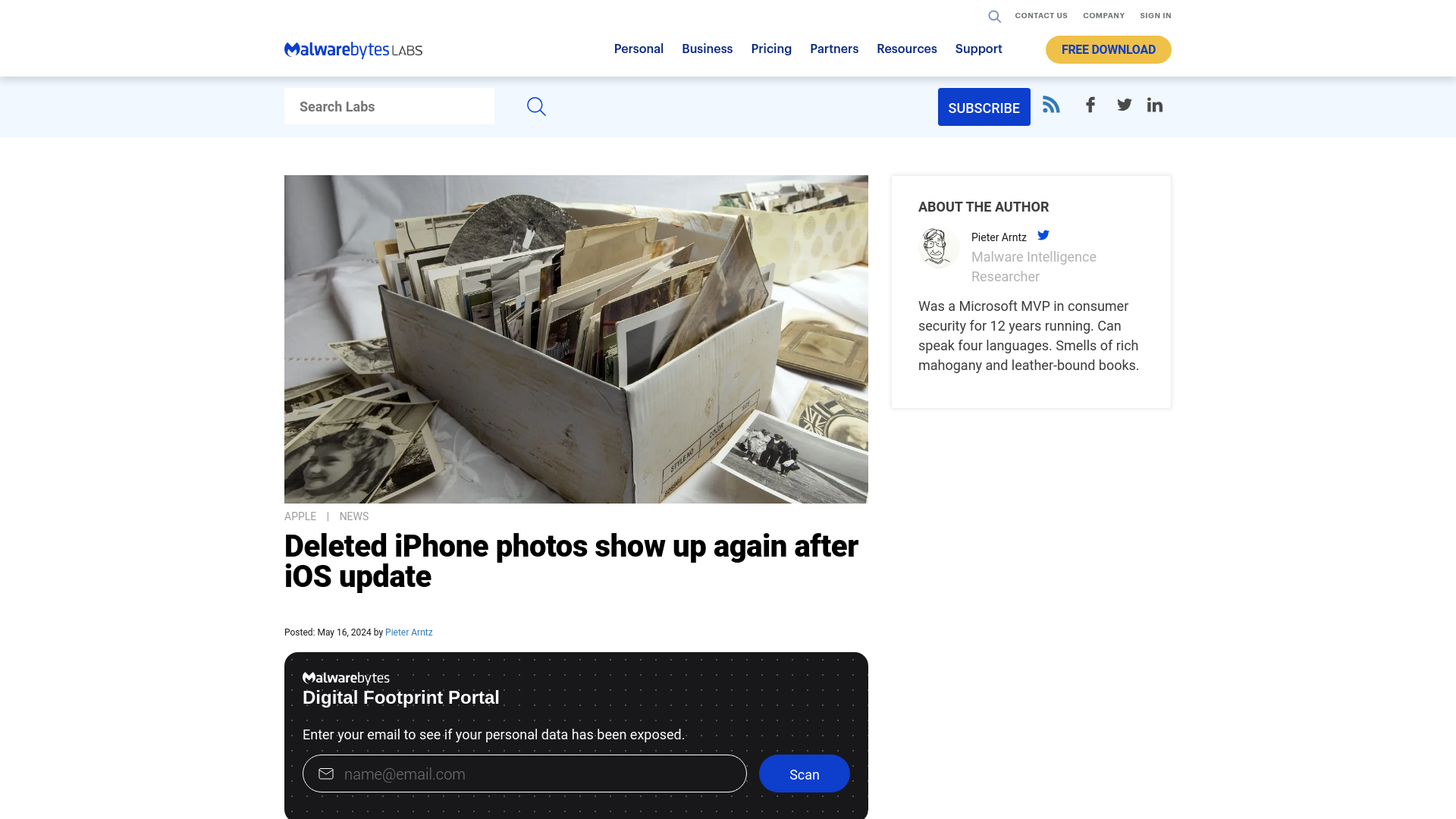 Deleted iPhone photos show up again after iOS update | Malwarebytes