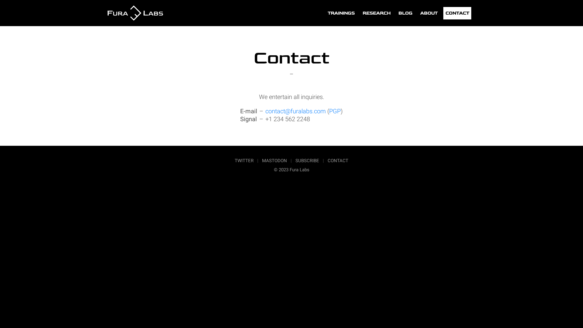Contact | Fura Labs
