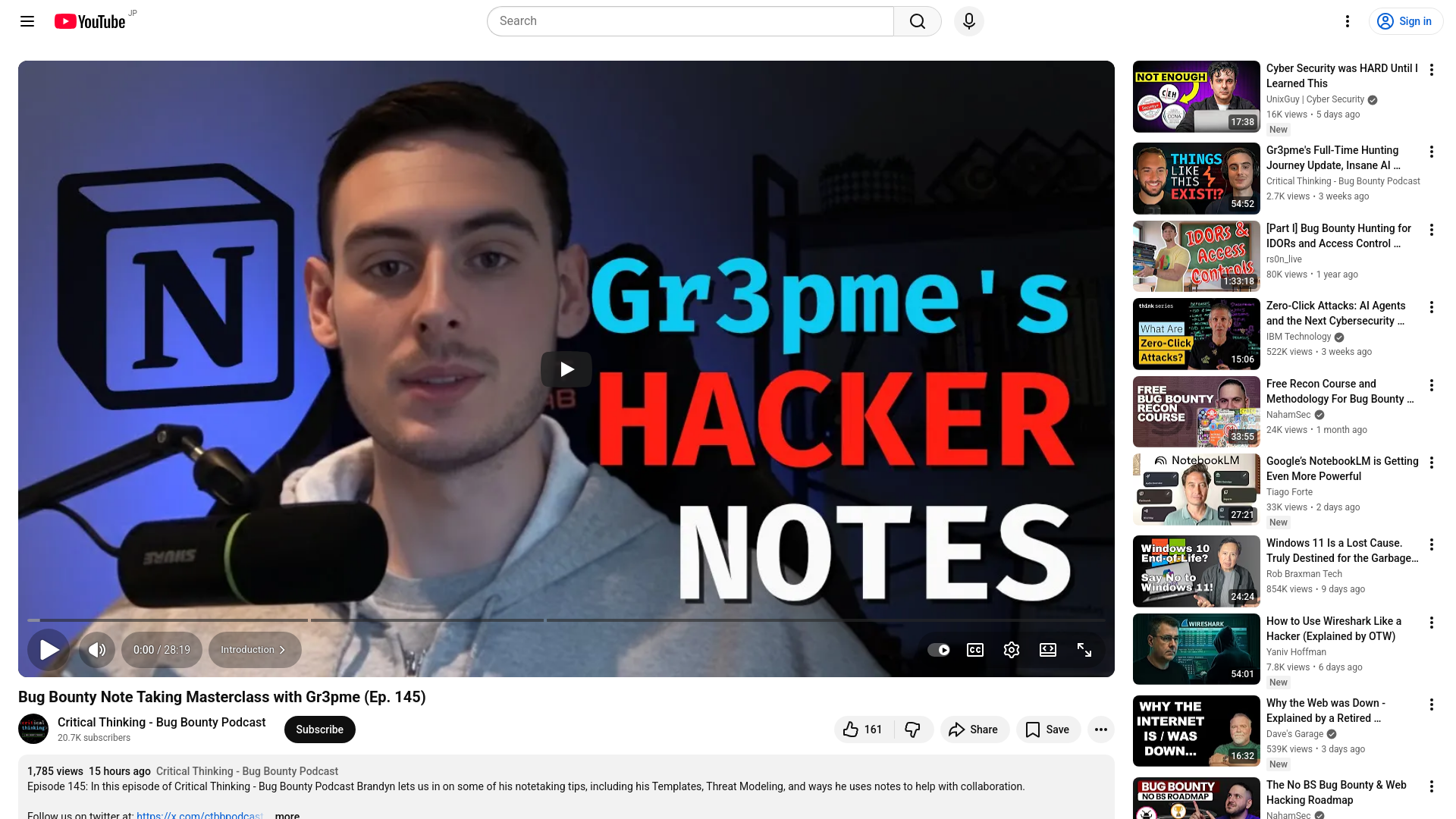 Bug Bounty Note Taking Masterclass with Gr3pme (Ep. 145) - YouTube