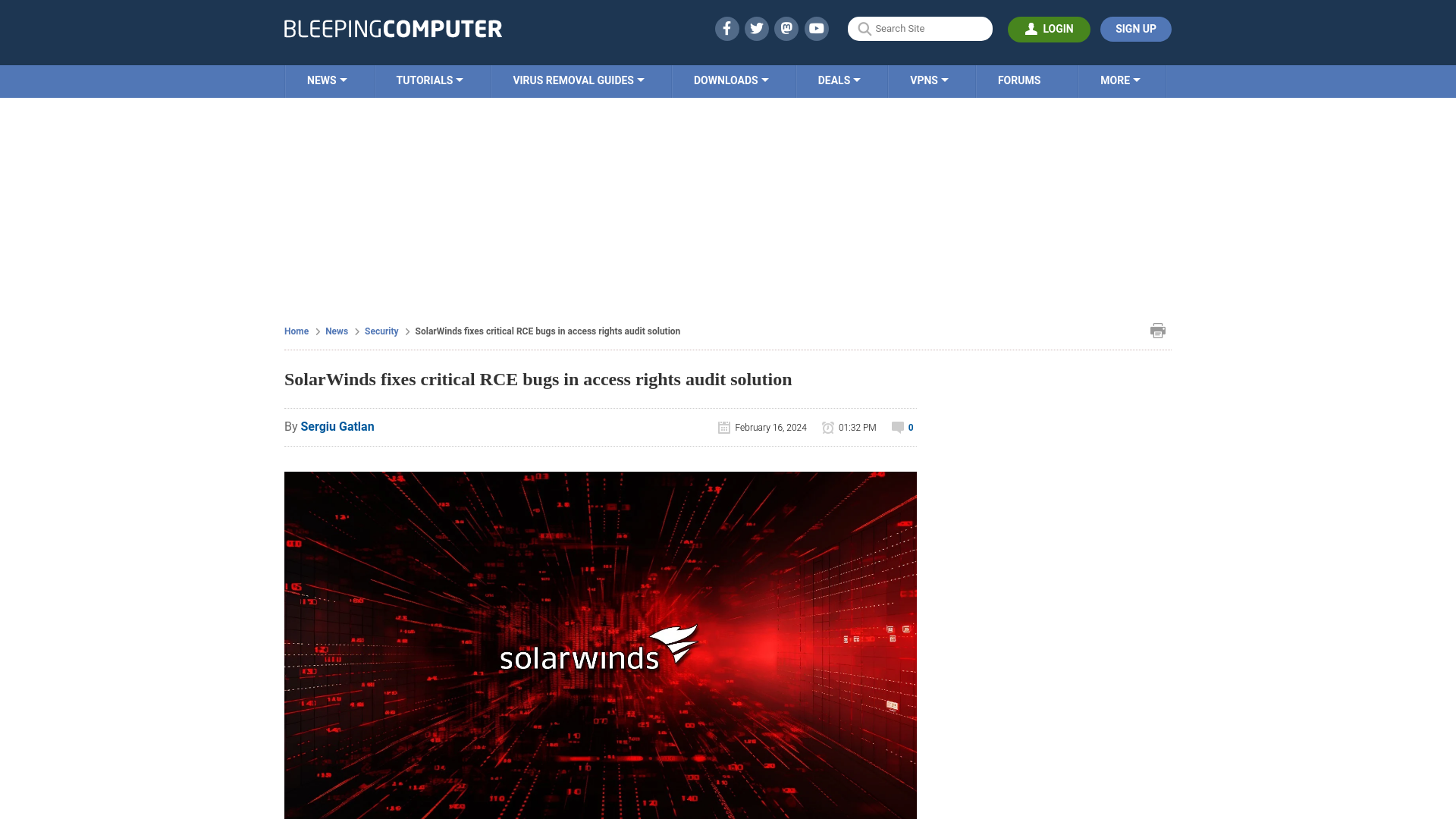 SolarWinds fixes critical RCE bugs in access rights audit solution