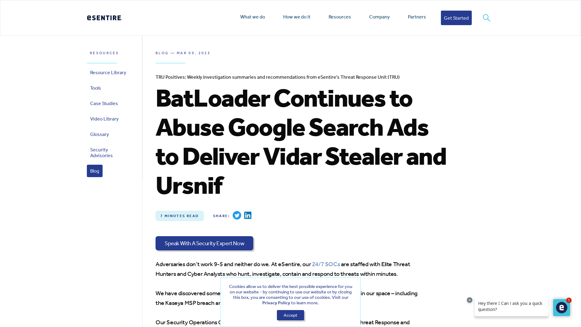 eSentire | BatLoader Continues to Abuse Google Search Ads to Deliver…