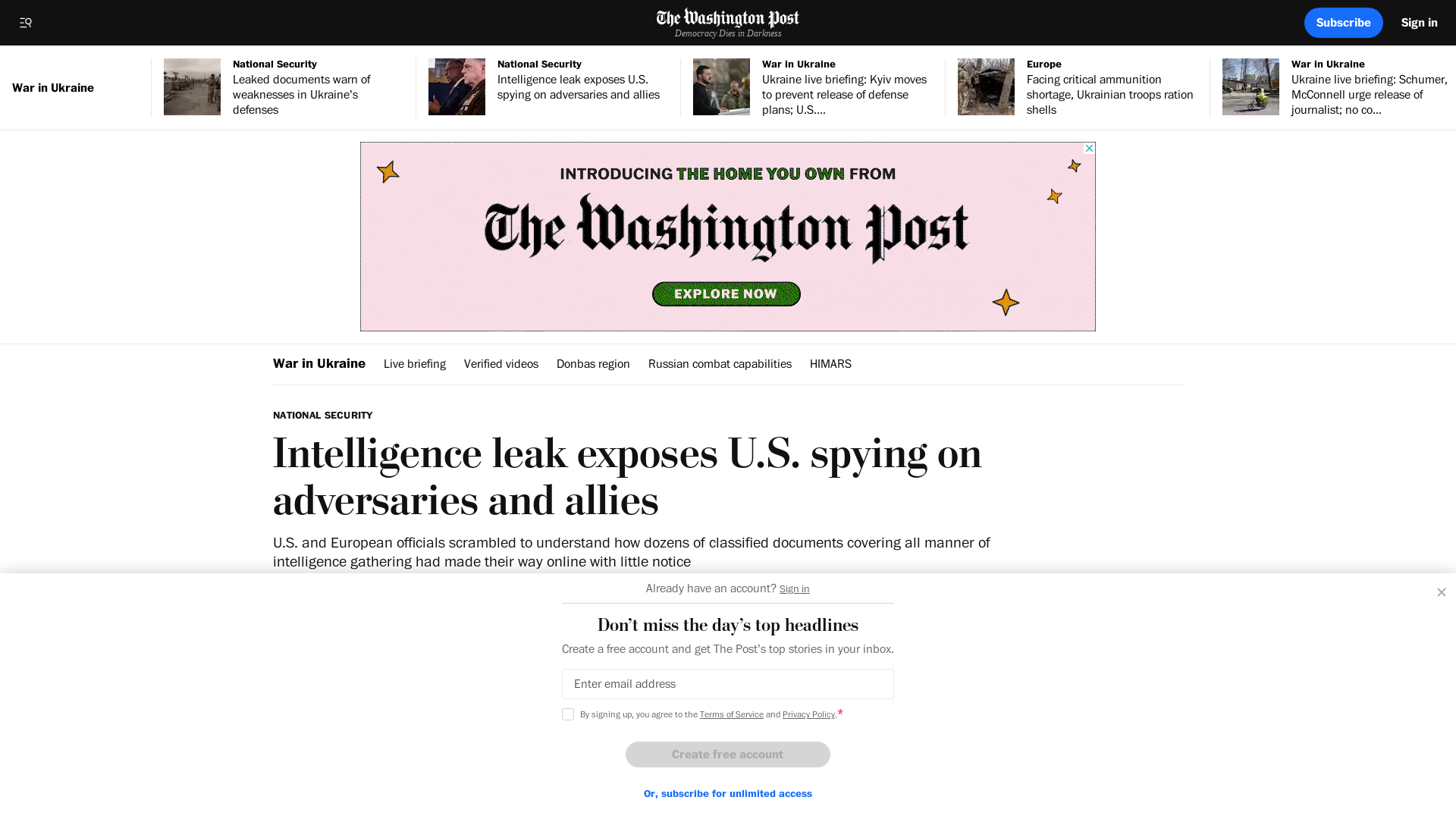 Intelligence leak exposes U.S. spying on adversaries and allies - The Washington Post