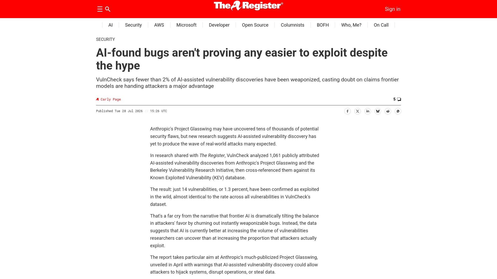 AI-found bugs aren't proving any easier to exploit despite the hype