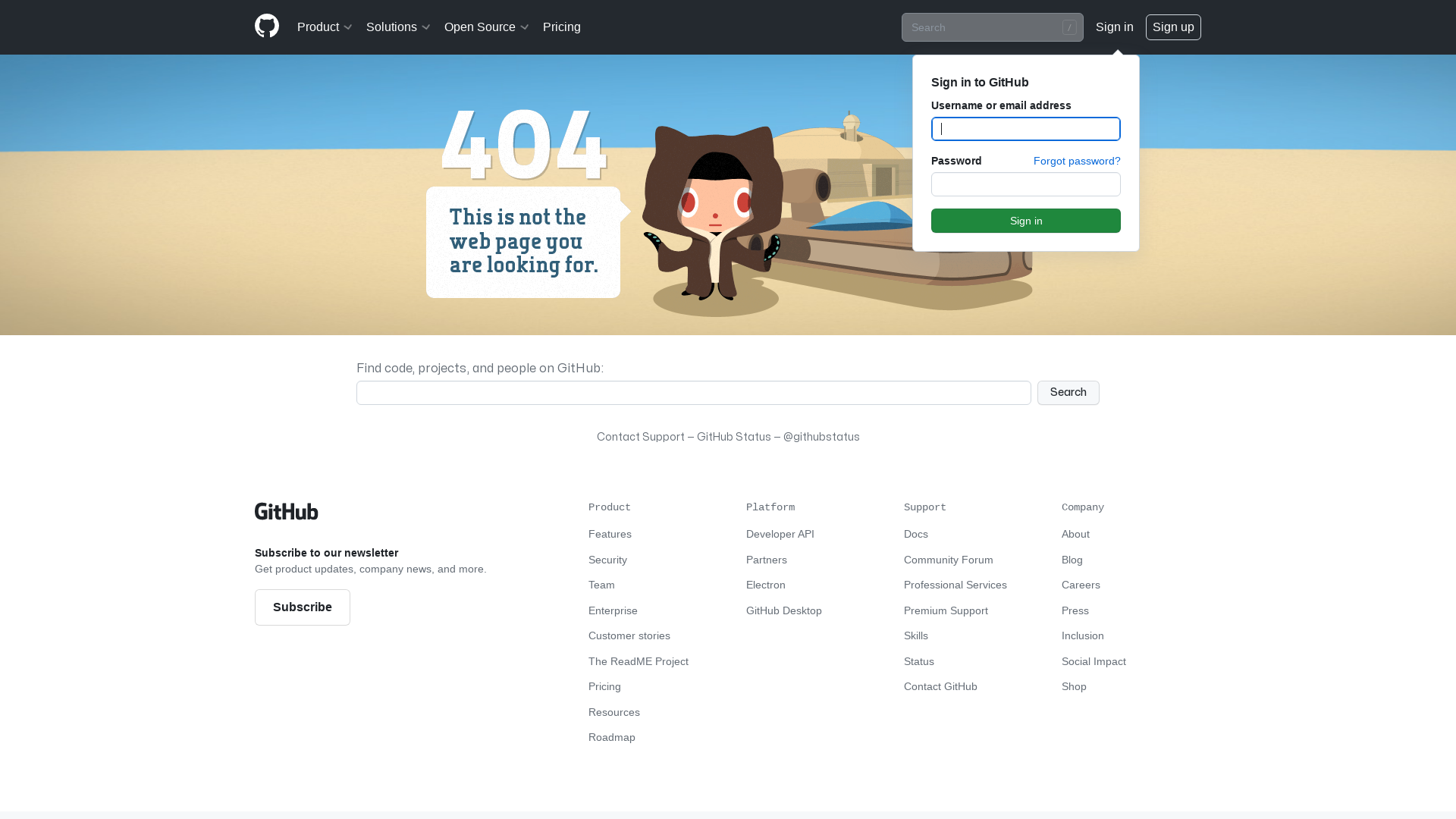 Page not found · GitHub · GitHub