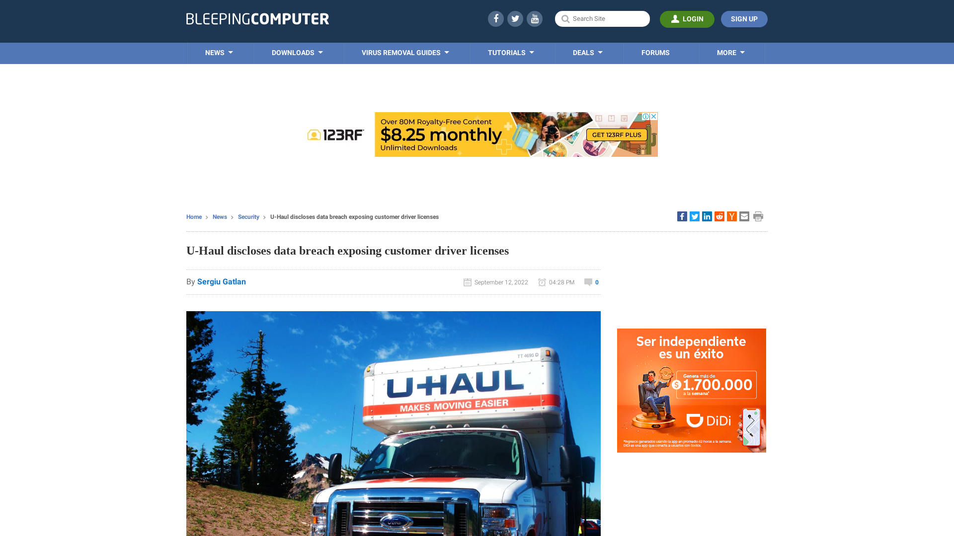 U-Haul discloses data breach exposing customer driver licenses